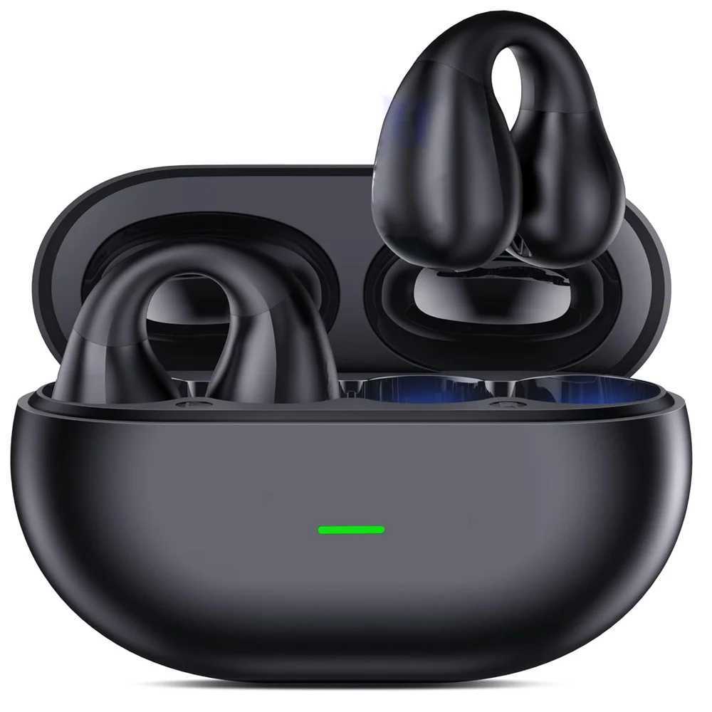 Headphones Open Ear Bone Conduction Headphones Wireless Earbuds Bluetooth 5.3 Clip On EarBuds with HD Call Microphone Sport Earphone Z250210