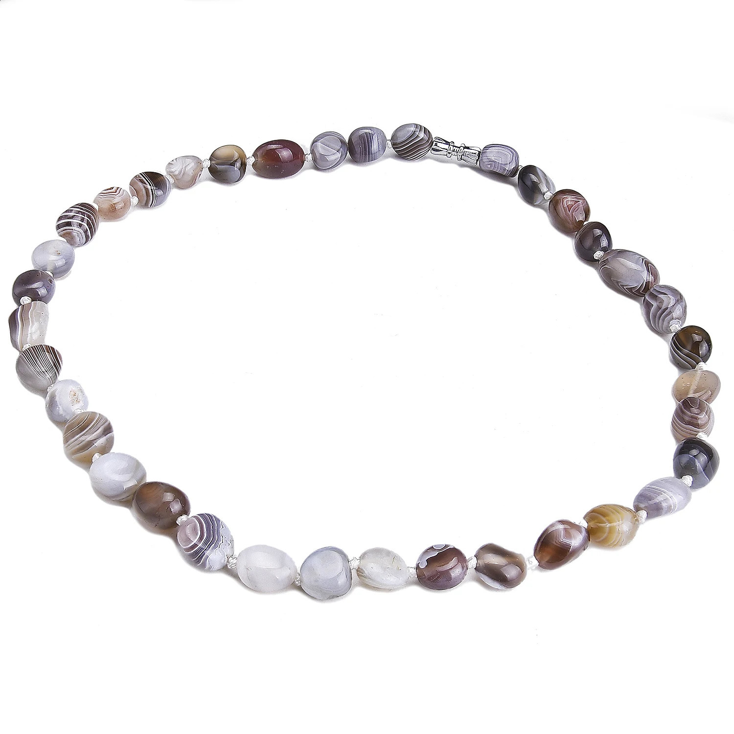Natural Irregular Botswana Agate Necklace Chakra Stone Beads Female Gift Mothers Day Gem Necklace 241018