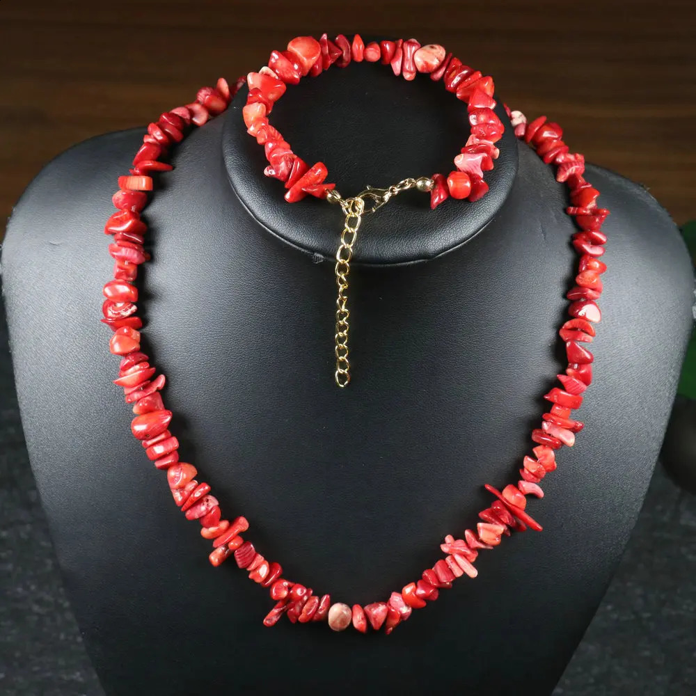 Chips Stone necklace natural amethyst irregular handmade necklace womens healing meditation necklace bracelet jewelry set 241018