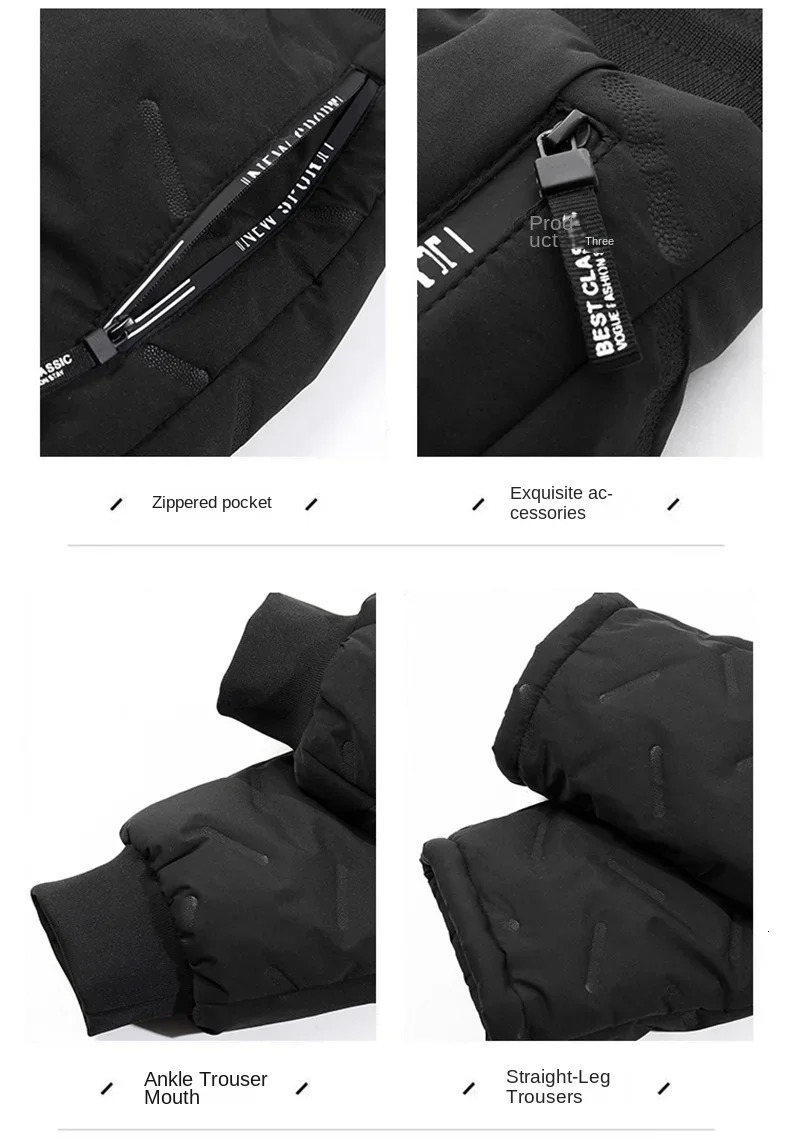 Mens Winter pants Casual Thick Wool Warm Sports Pants Men Jogger Big size Loose Waterproof Windproof Cotton Snow Clothes 241018