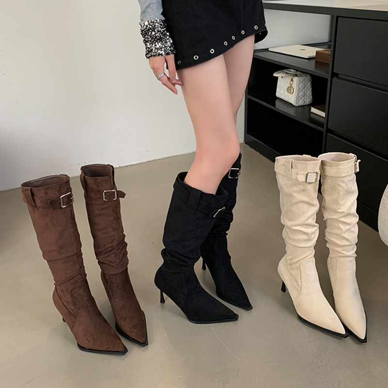 Women Fashion Boots Designer Simple Trendy Casual Style Stylish Winter Wear Triple Black Beige Brown Free shipping