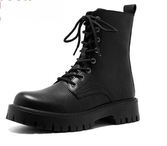 Martin Boot Oversized Mens Ankle Women Boots Leather British Style New Motorcycle Boots Fashion Boots Fashion Boots Woman Shoes 240927