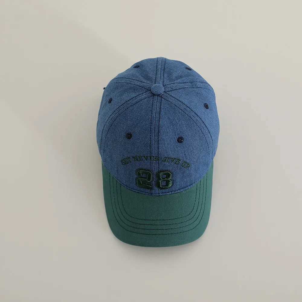2024 New Embroidery Letter Denim Baseball Hat For Boy Girl Fashion Children Peaked Hats Cotton Baby Sun Caps Kids Sunscreen Cap LX241018