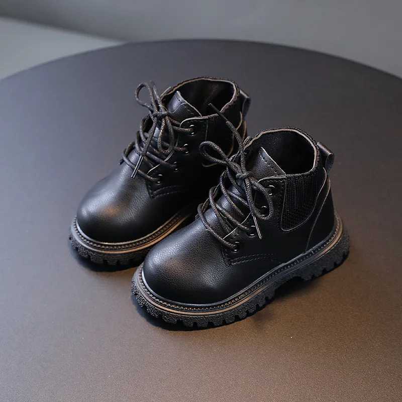Boots Kids Boots Children Ankle Boots Fashion Classic Rubber Boots for Toddlers Boys Girls Little Boy Short Shoes PU Leather 21-30 New H241018