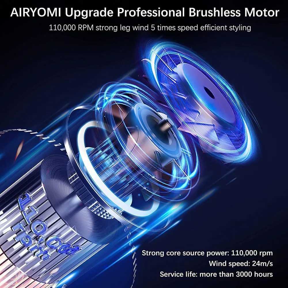 Hair dryer professional brushless motor ion hair dryer with diffuser magnetic nozzle 0.83 pounds 2000W 60dB W241018