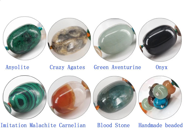 Chakra Energy Natural Stone Necklace Crystal Handmade Bead Pendant Womens Sweater Pendant Necklace Jewelry 241018