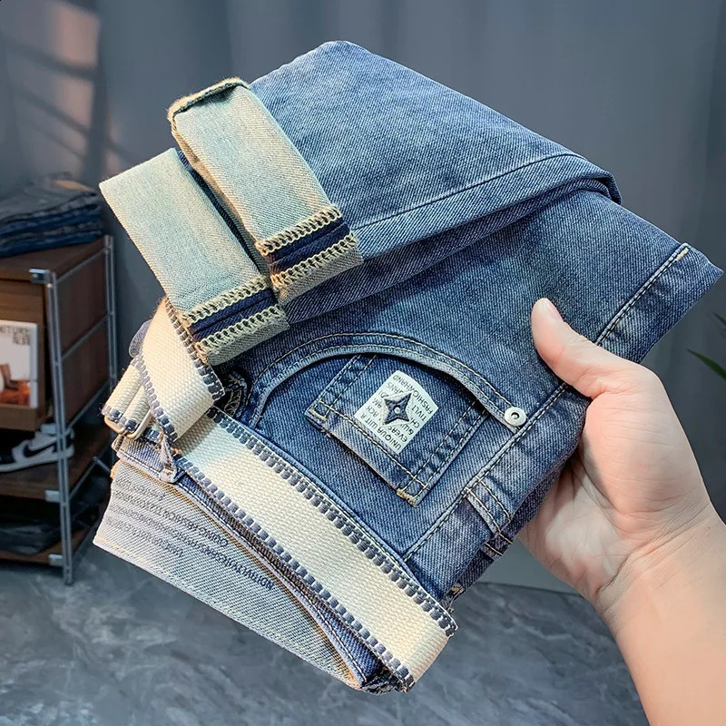 Spring/Summer Mens Fashion Tight Mens Jeans Korean Full Match Street Mens Pants 241007