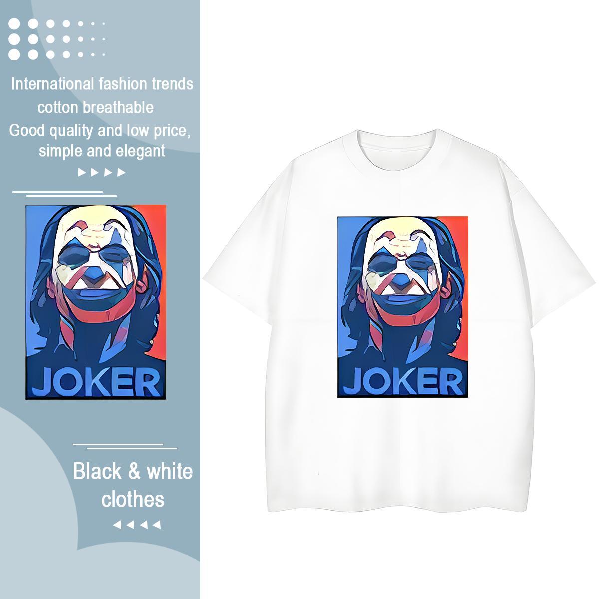 New Arrival Women T Shirts 230g Cotton O Neck Short Sleeves Home Outdoor clown Tshirt for Man Woman High quality Plus Size Custom Tee Shirt