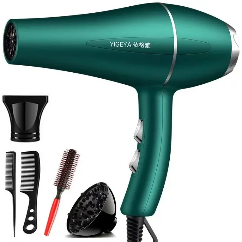 220V Hair Dryer Professional 1200W Gear Strong Power Blow Hair Dryer Brush For Hairdressing Barber Salon Tools Hair Dryer Fan 250520