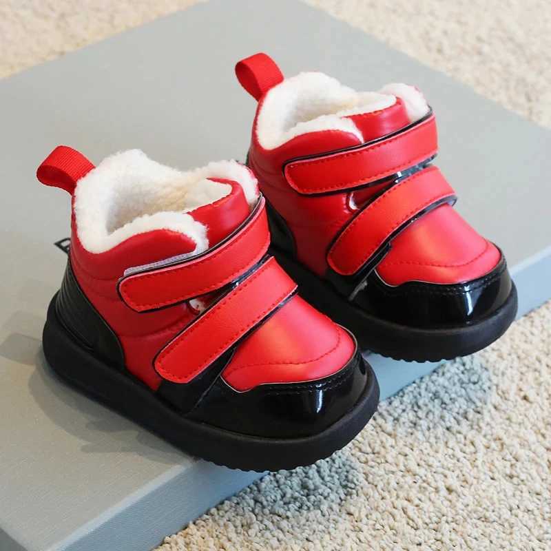 Boots Winter baby girl boy snow boots baby toddler shoes warm plush childrens outdoor ankle boots soft sole anti slip childrens shoes H241018