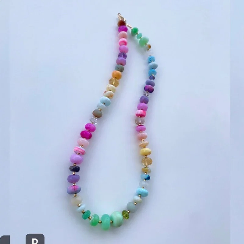 Baroque Pearls Mixed Color Round Irregular Bead Necklace Classic Natural Stone Jewelry Fashion Men and Women Daily Chain 241018
