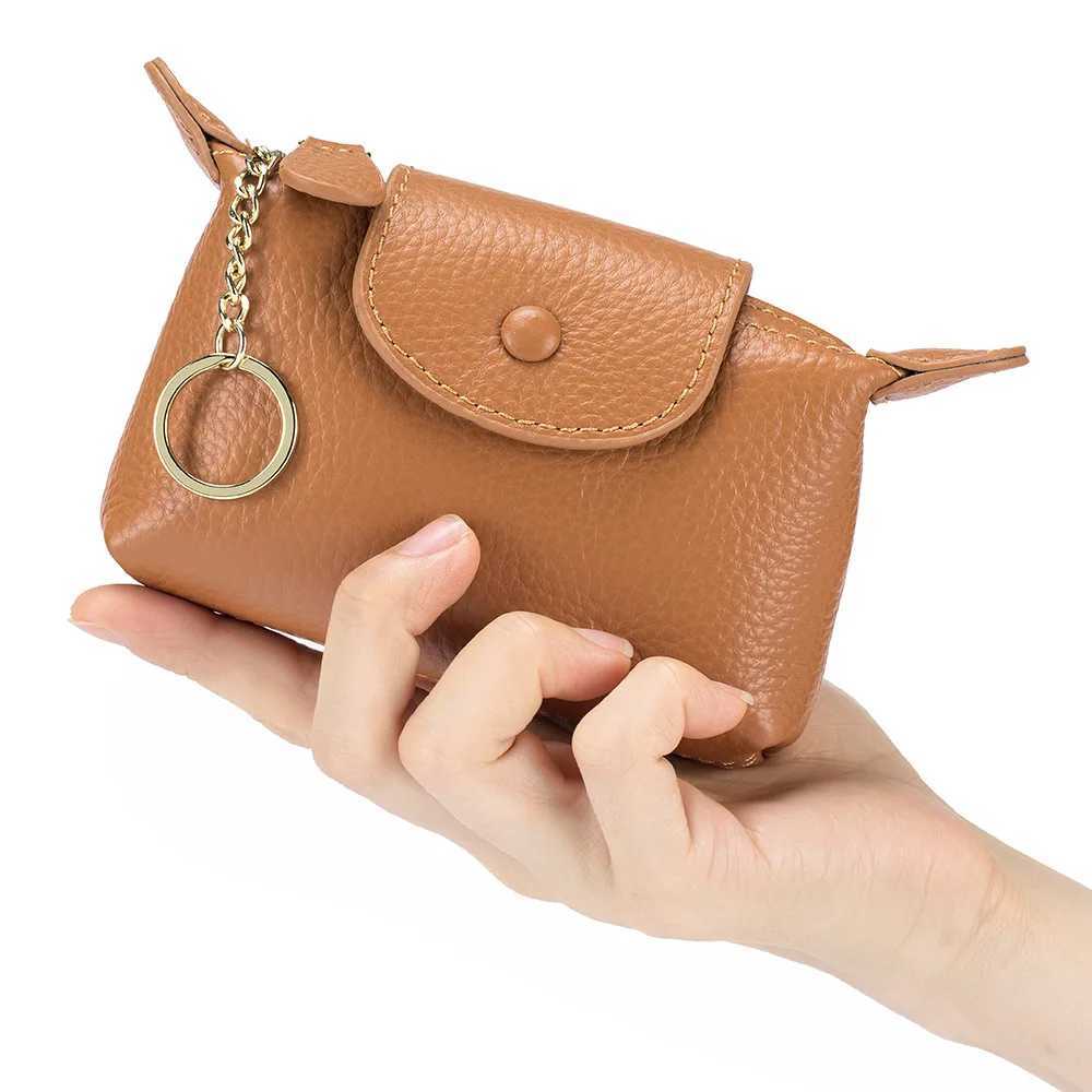 Genuine leather coin wallet small card holder wallet high-quality leather mini trash wallet brand Exquisite clutch bag Z241018