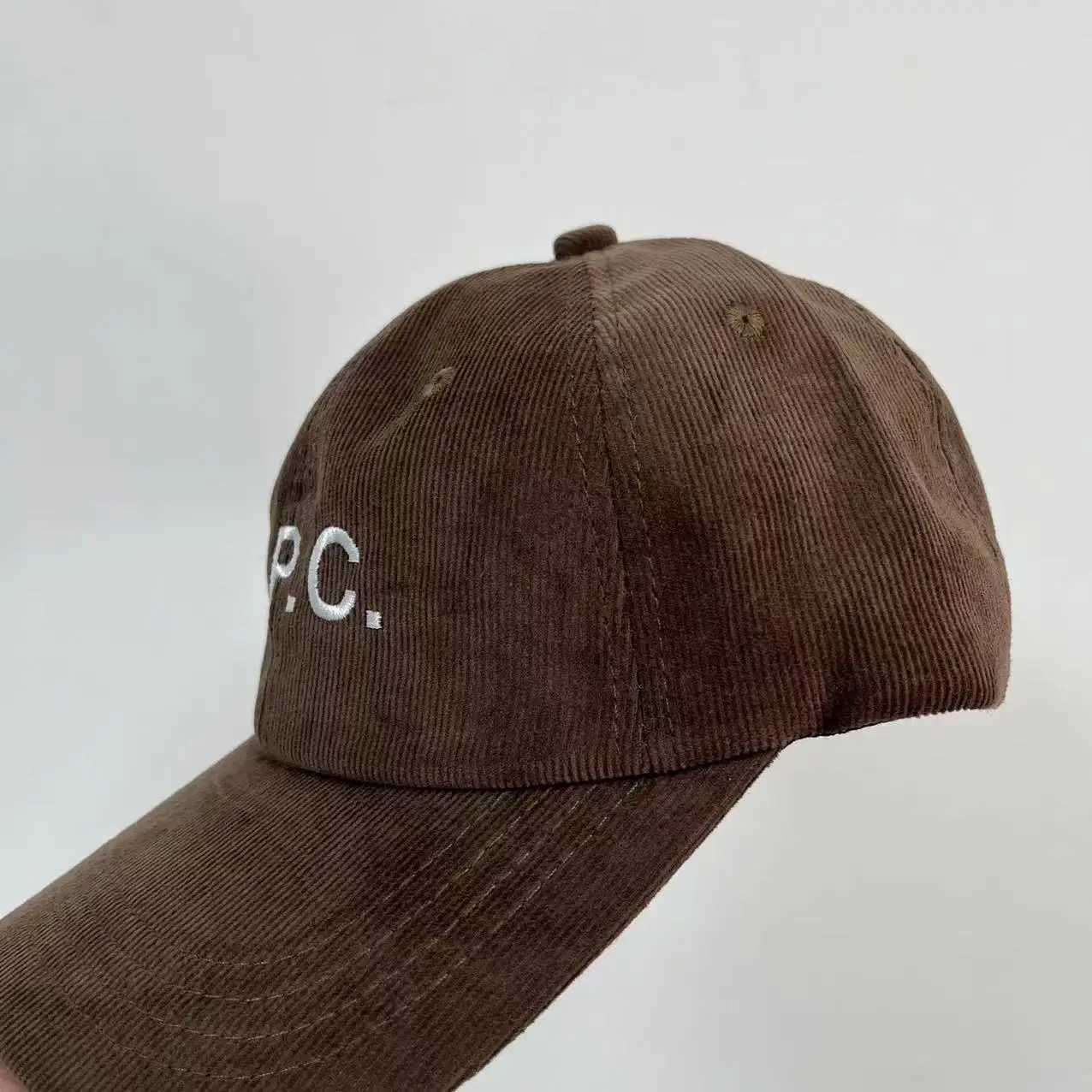 AP corduroy embroidered hat. Unisex style warm casual fashion street trend duck tongue cap. Adjustable corduroy newsboy capX241018