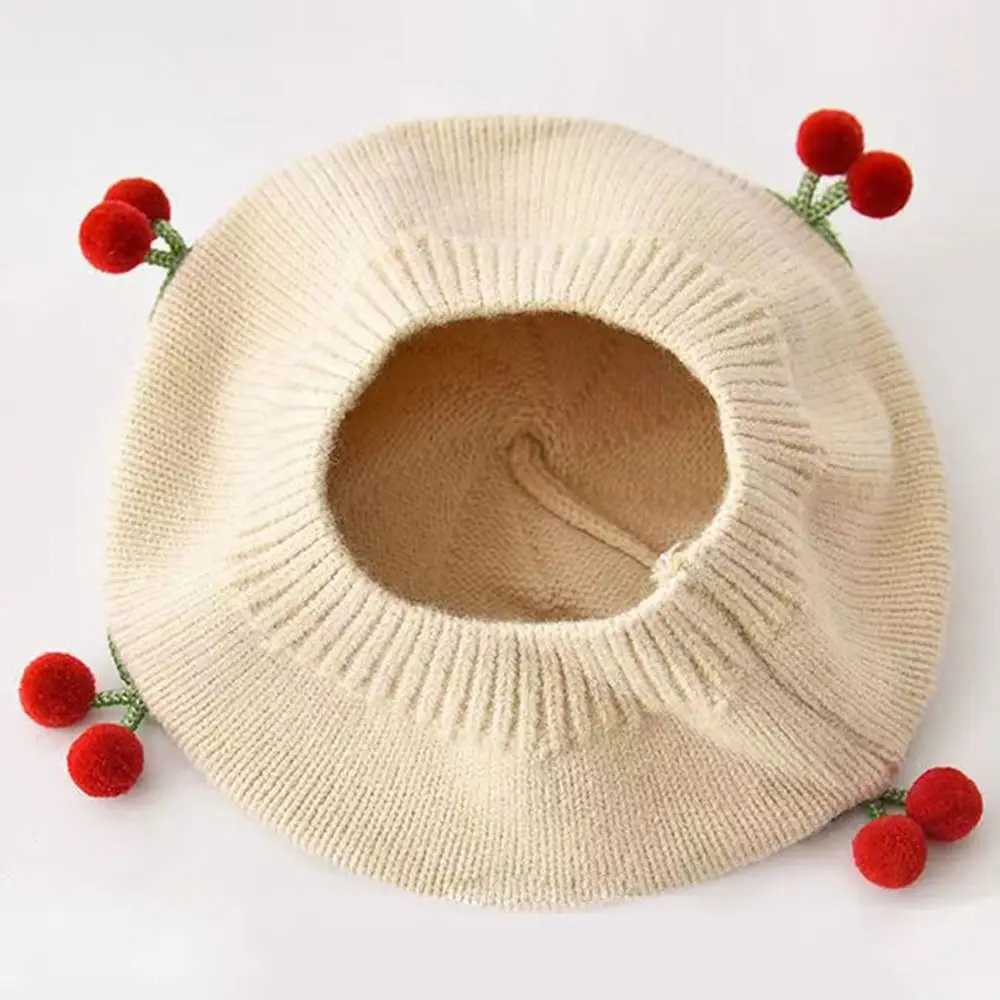 Baby Beret Hat Winter Kids Knitted Hats Fashion Cute Soft Infant Hat Artist Painter Cap Bonnet Toddler Crochet Hat Flat Hat LX241018