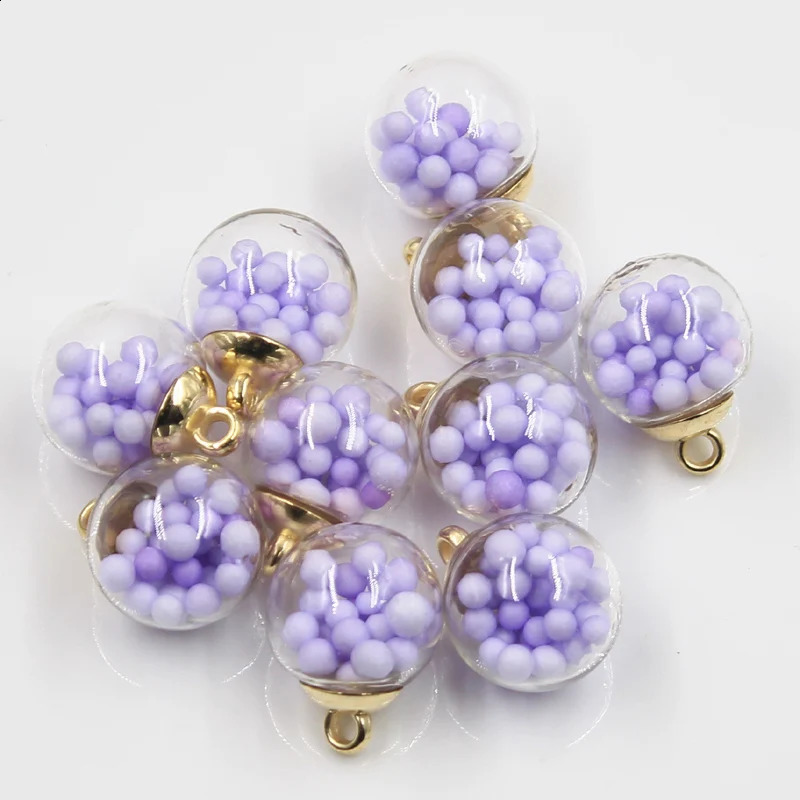 20pcs Charms Bubble Foam Transparent Glass Ball 16mm Pendants Crafts Making Findings Handmade Jewelry DIY for Earrings Necklace 241010