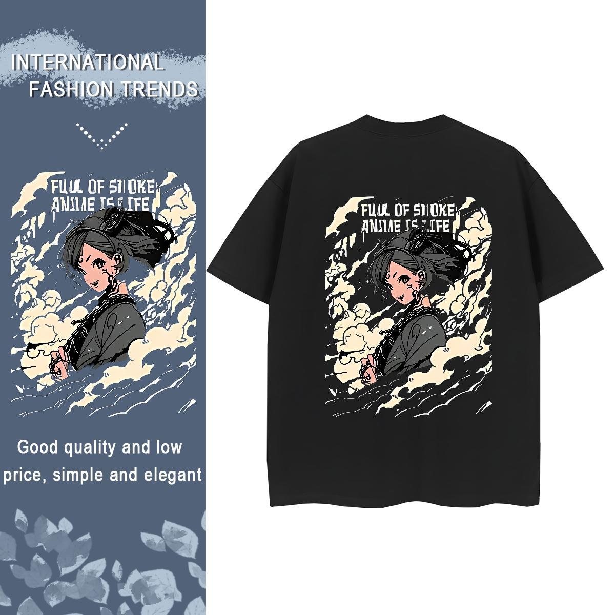 2024 DIY T-Shirts for Women 230g Cotton Short sleeve Soft Casual Daily Wear portrait Lady T shirt Popular DIY Printed Tops