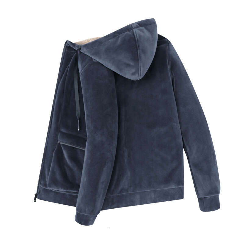 Winter Male Thick Sport Tracuit Hooded Sportswear Zipper Cardigan Hoodies + Elastic Pants Casual Men Fleece Warm Sets