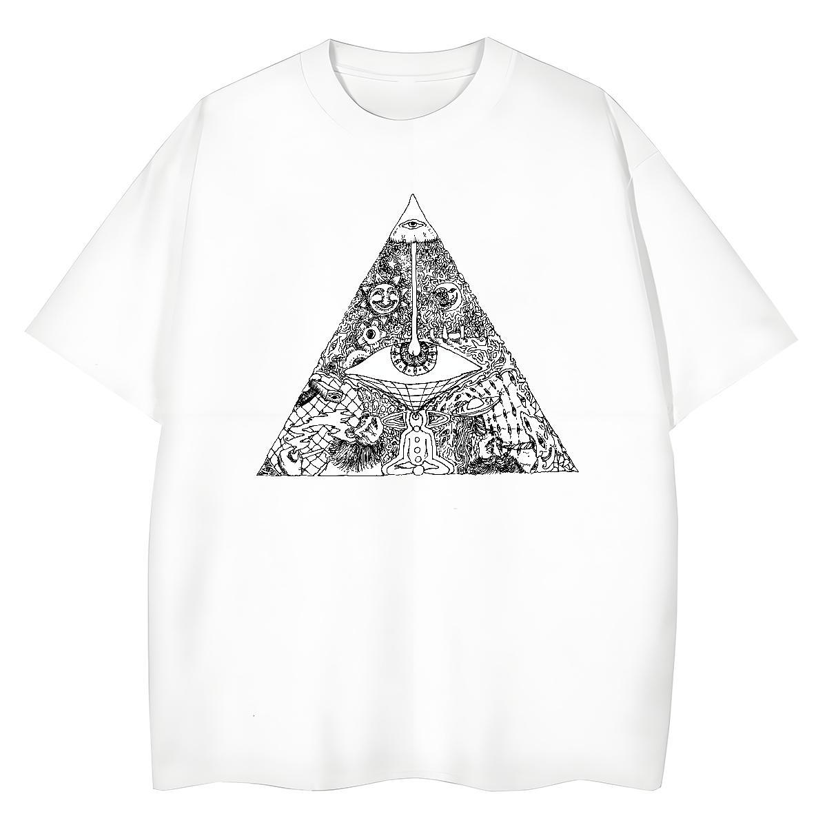 Custom T-Shirts 100% Cotton 230g Breathable Crew Neck Summer Casual eye of the devil Women Tshirts Wholesale Cartoon Anime Top Tees
