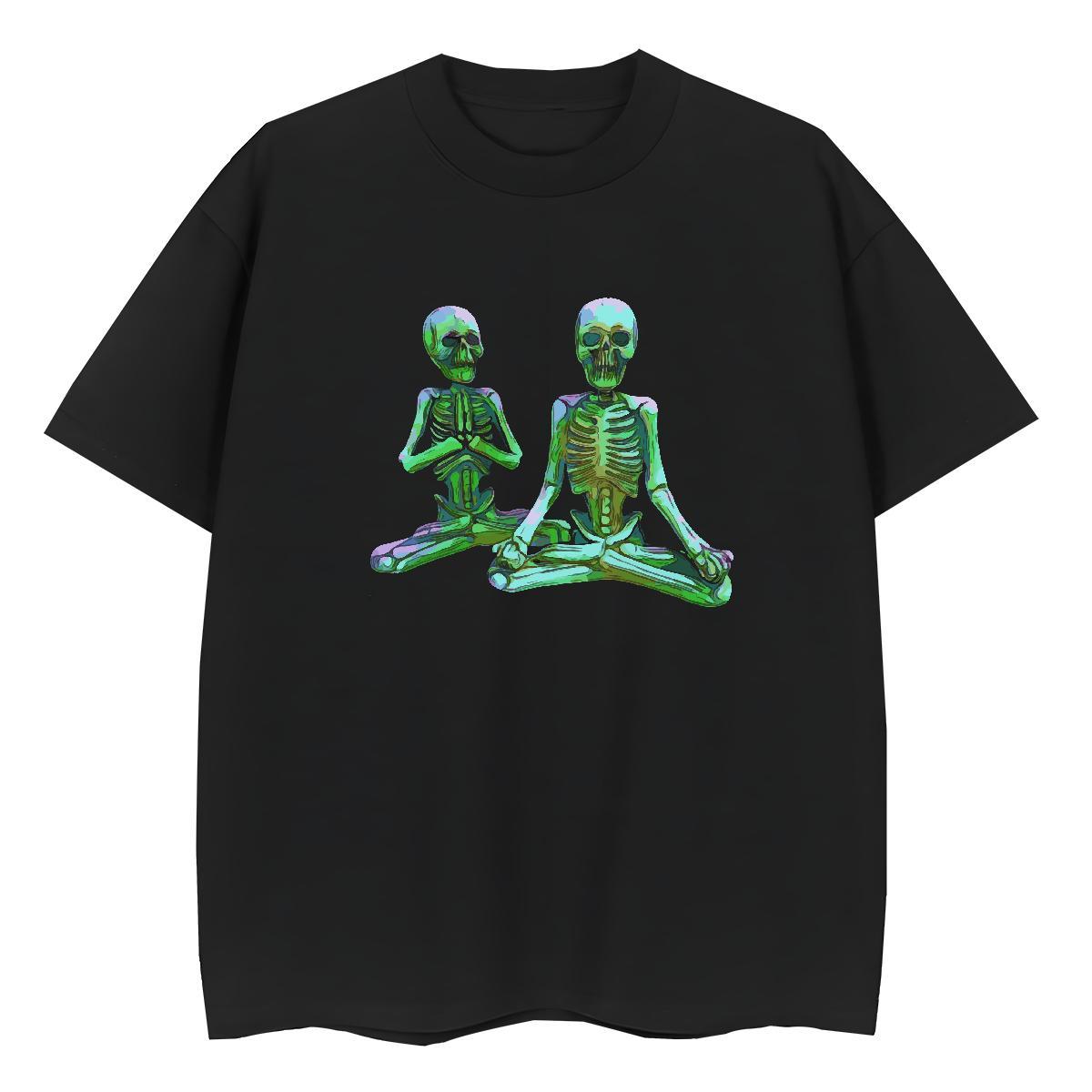2024 Designer T shirt 230g Pure Cotton Comfortable Casual skull Woman Tshirt Free Shipping White Plus Size Clothings