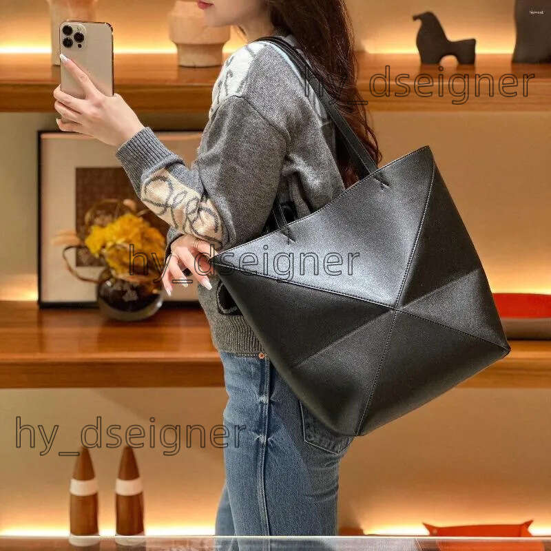 Totes First Layer Cowhide Puzzle Fold Geometric Single Shoulder Crossbody Portable Bucket For Women dfc 67e
