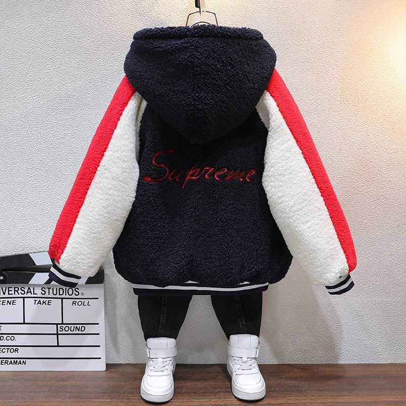 Boys cotton jacket windproof jacket casual winter autumn warm skiing Christmas gift childrens clothing M241018