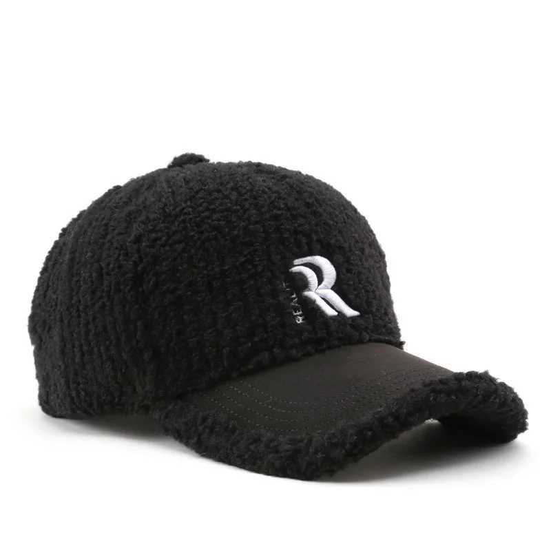 Baseball Cap Women Autumn Winter Lambswool Warm Hats For Man Snapback Hat Female Hip Hop Cap Gorras Bone Casquette Gorro HatsX241018
