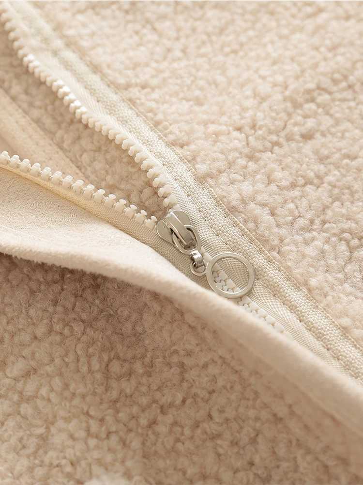 Spring Autumn Tendy Fur Casual Loose Jacket Faux Lamb Wool Coat Womens Warm Loose Short Fleece Thickened Cardigan WinterX241018