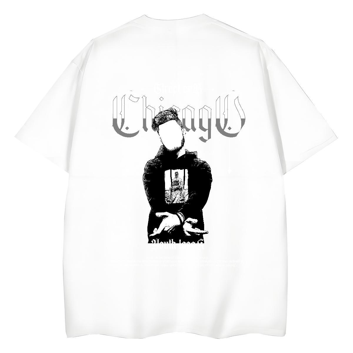 Fashion Casual T shirt 230g Pure Cotton Crew Neck Summer Casual portrait Lady T shirt High quality Customized Clothes Shirt