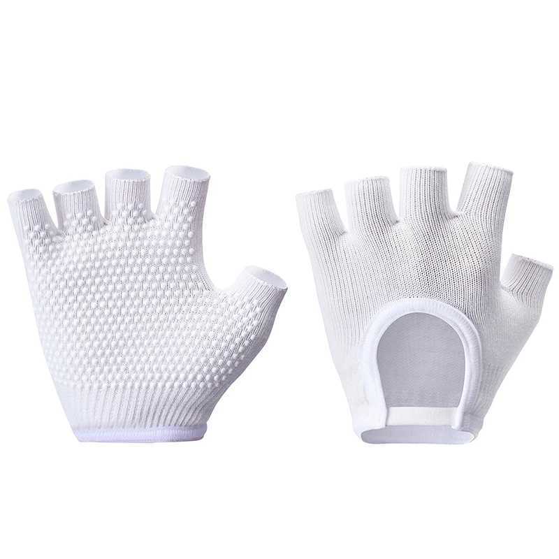 Anti slip yoga gloves cotton half finger gloves breathable outdoor cycling Bicyc Pilates sports fishing glovesW241018
