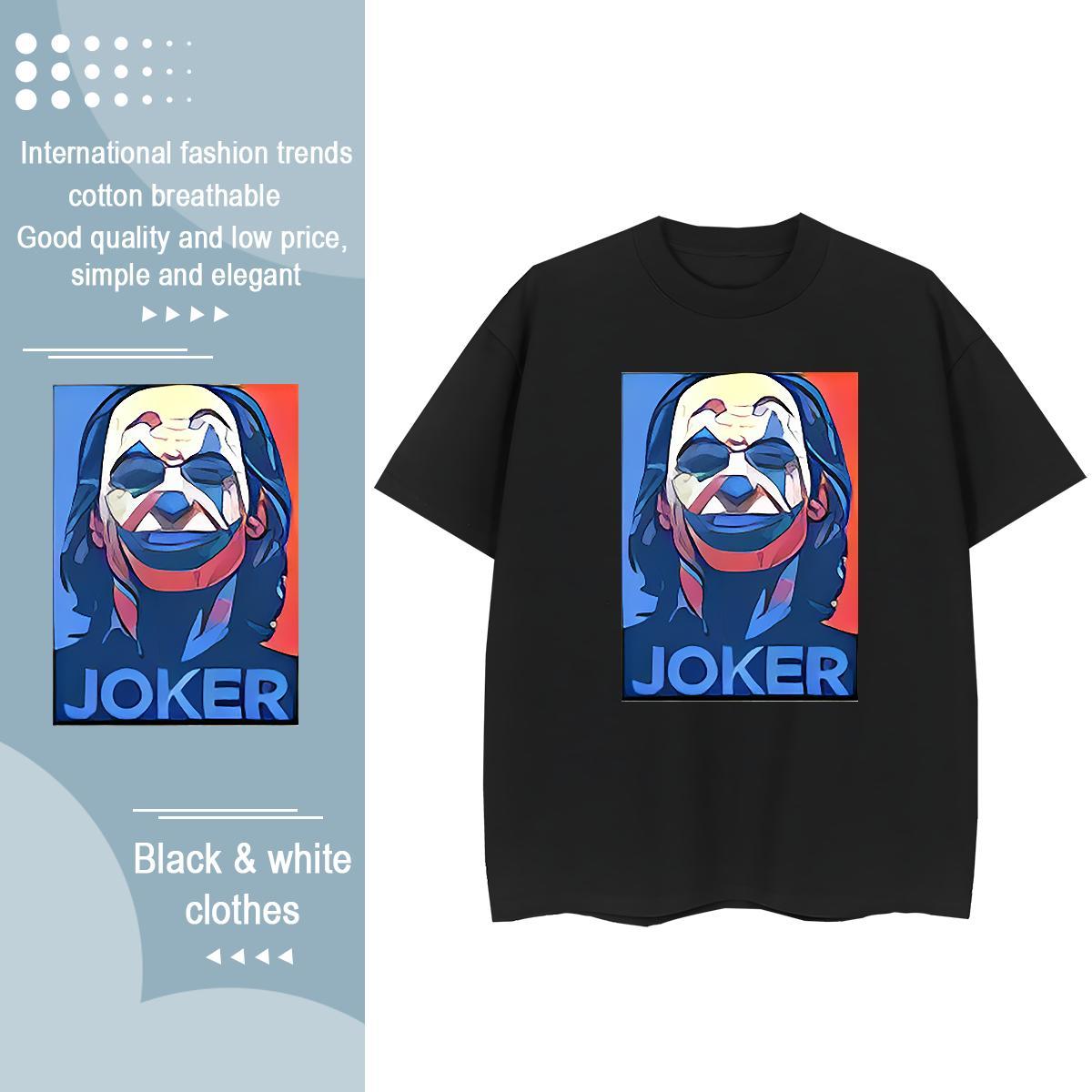 New Arrival Women T Shirts 230g Cotton O Neck Short Sleeves Home Outdoor clown Tshirt for Man Woman High quality Plus Size Custom Tee Shirt