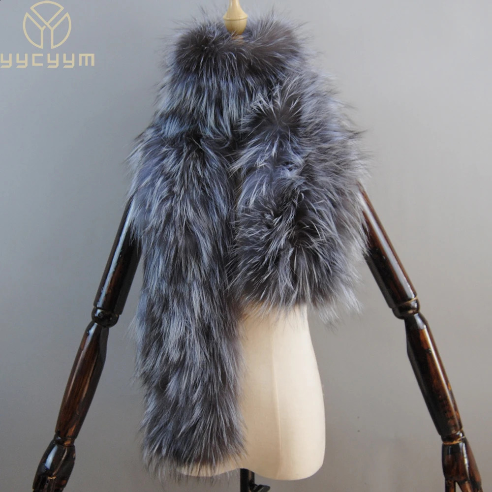 High quality womens real fox fur scarf long warm and soft knitted real fox fur shawl bag natural fox fur Pashmina scarf 241017