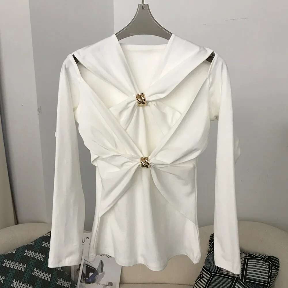 Spring Autumn New Fashion Women's Knitted Pullover Long Sleeves Folds Hollow Out Elastic Knot Slim Designer Sweater 2024