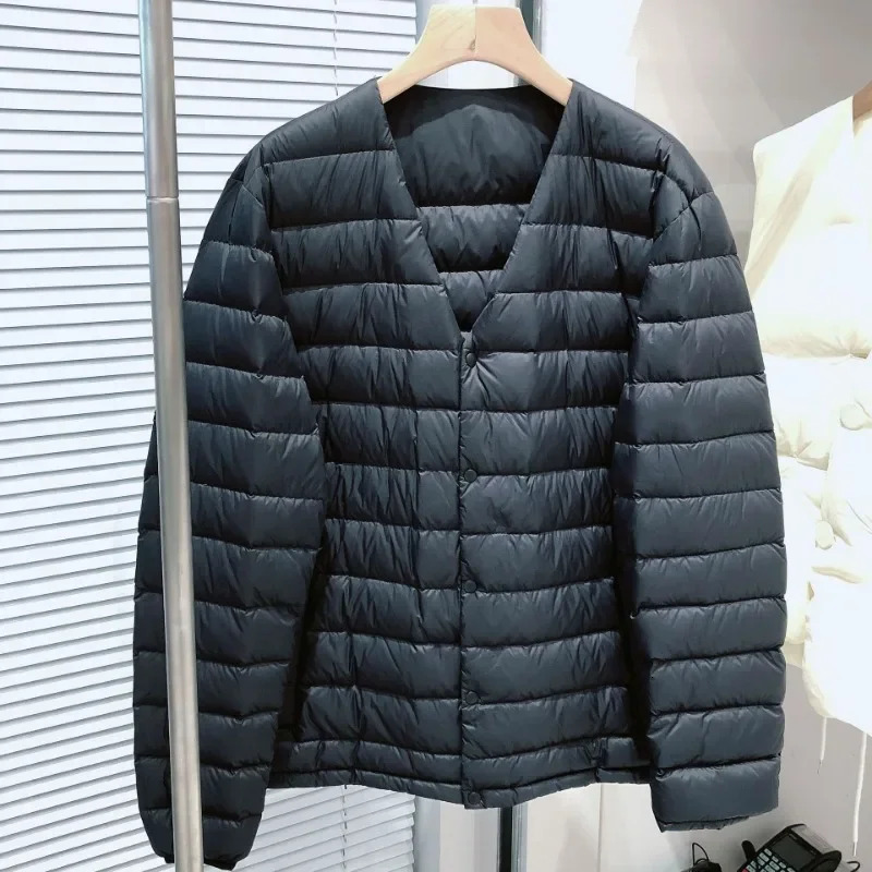 Mens 90% White Duck Er Puffer Jackets 2023 New Autumn Winter Keep Warm Lightweight Packable Men Down Coat