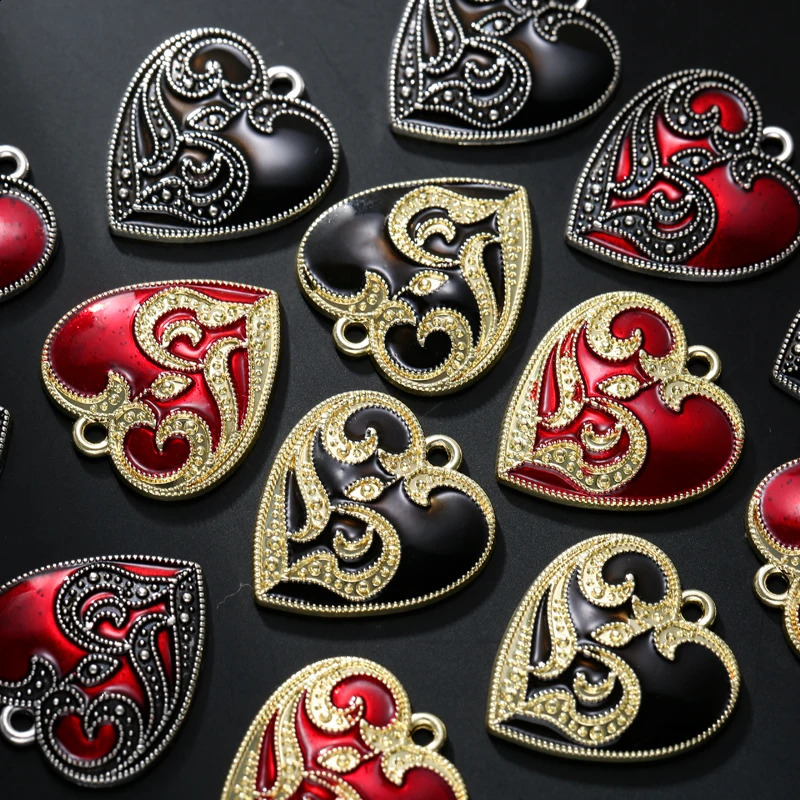 Trendy 10pcslot Eye Heart Shape Charms Pendant DIY Earrings Necklace for Jewelry Making Accessories 2321mm 241010