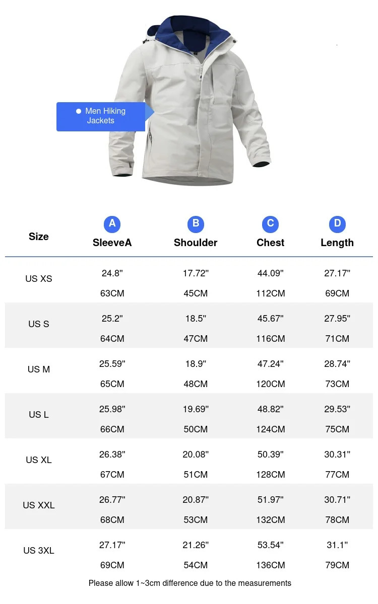 Autumn Mens Mountain Ski Jacket Waterproof Raincoats Outdoor Sports Windbreaker Breathable Hooded Coats Clothing 241018