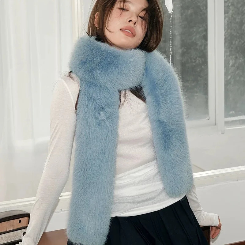 winter mink scarf bomber hat womens two-piece scarf and hat set Versatile fluffy warm long scarf 241017