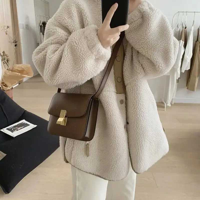 Y2k Korean Version Winter Clothes Women Jackets Lambwool Coat Fashion Casual Loose Oversize Thick Parkas Long Sleeve Tide CoatsX241018