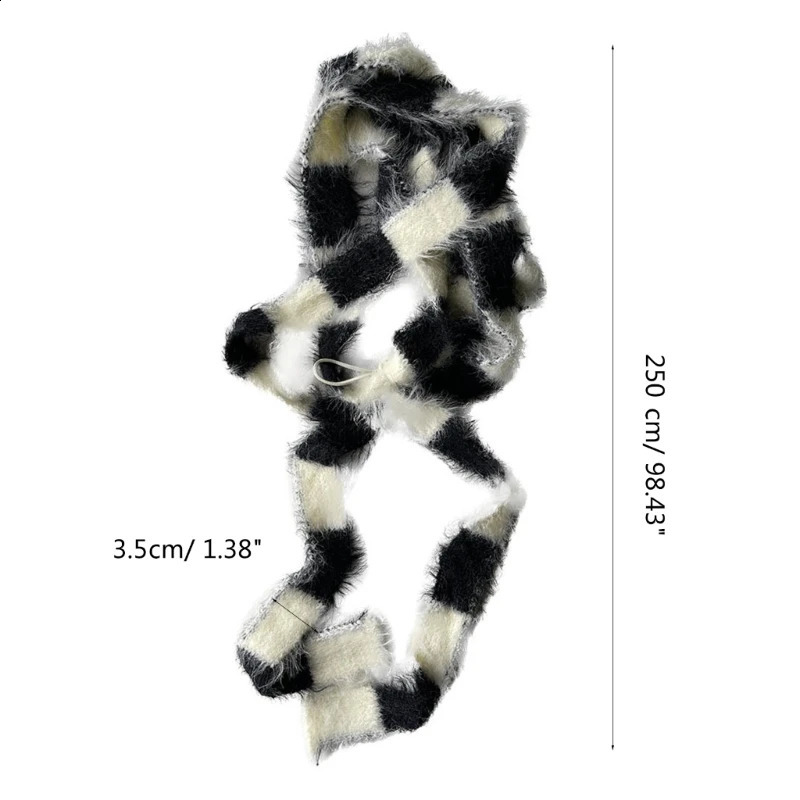 Soft knitted striped scarf ultra-thin scarf womens camping shopping scarf womens long decorative scarf 241017