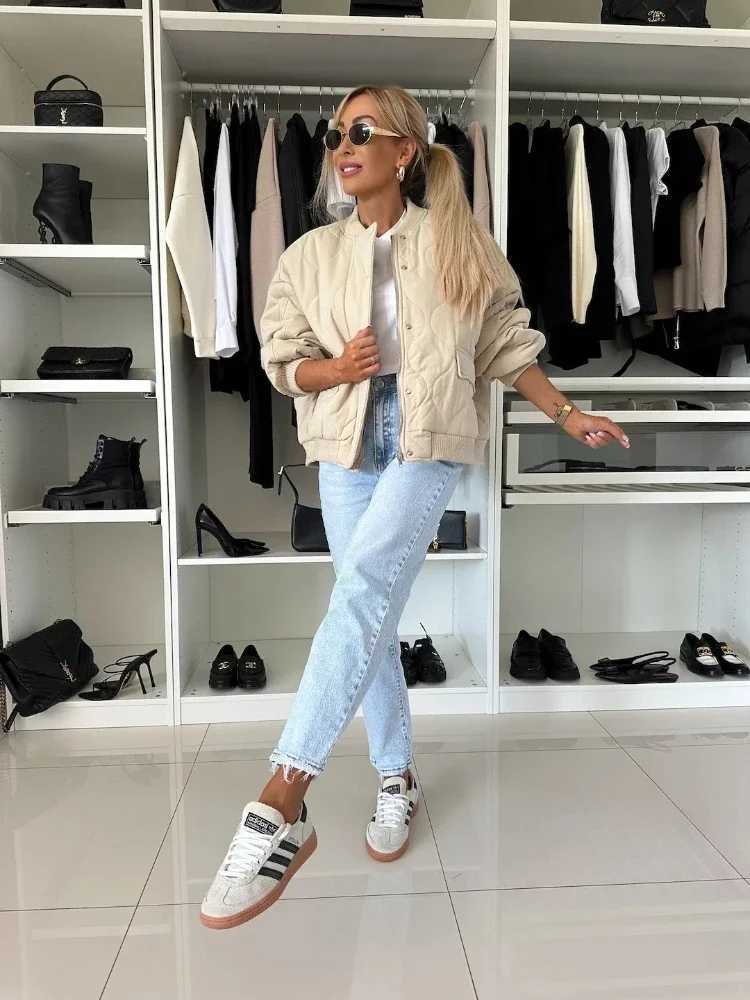 2024 Winter Fashion New Womens Warm Coat Round Neck Single Breasted Cotton Jacket Long Sleeve Casual Style Overcome ClothesX241018
