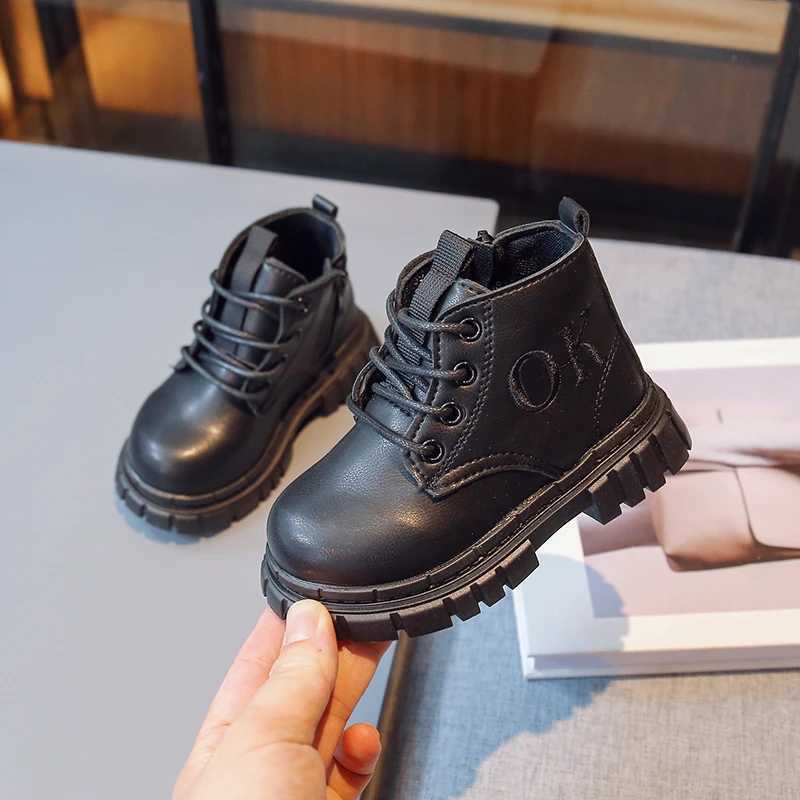 Boots 2023 Boots for Kids Girls Embroidery Britain Style Classic Cool Toddler Boots for Boys Children Fashion Casual Ankle Boot Spring H241018