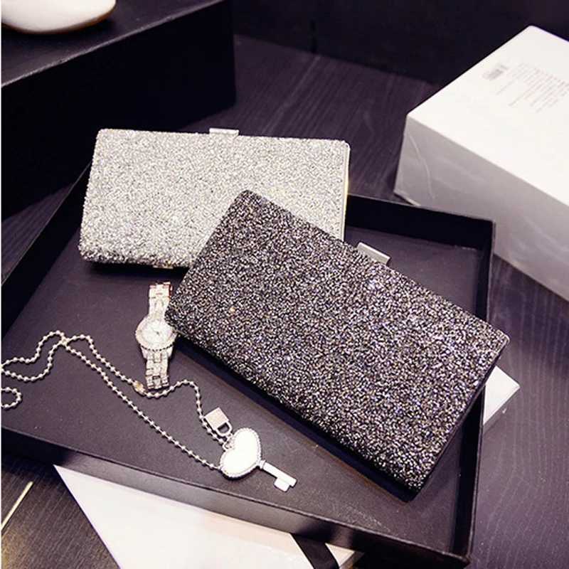 Silver Diamond Shoulder Bag Sparkling Evening Wallet Luxury Designer Clutch Party Handbag Womens Wedding Handbag Z241018 - view 4