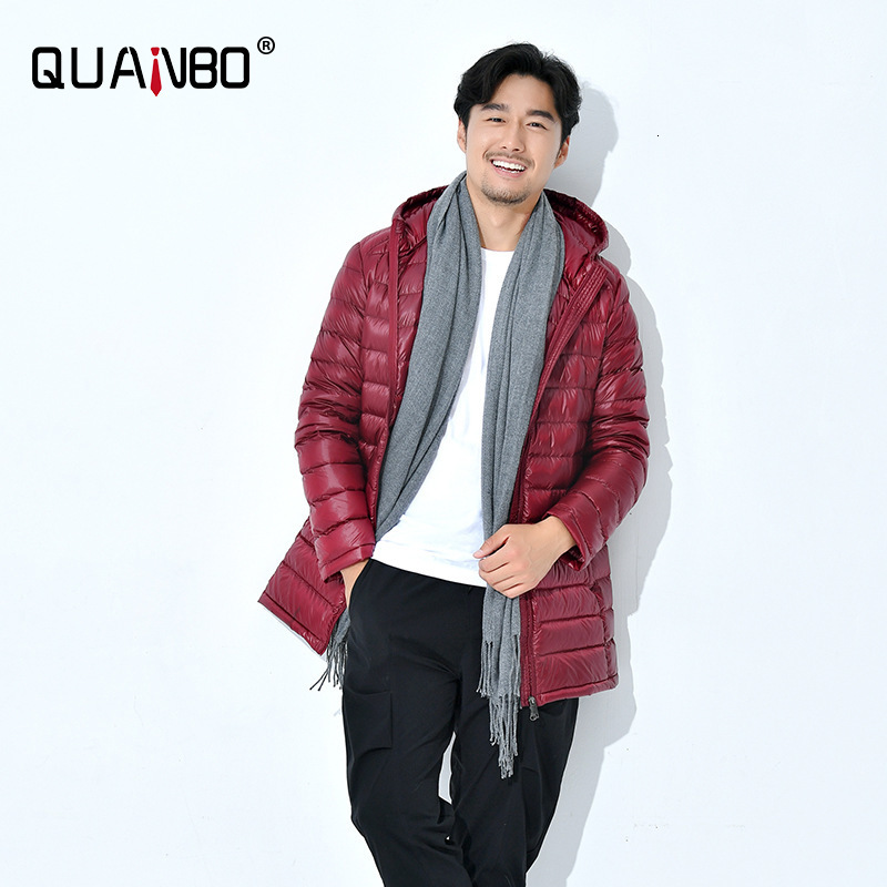 Plus Size 5Xl 6Xl 8Xl 7Xl Mens Long Ultralight Packable Hooded Jacket Puffer Down Coats Black Casual Jackets