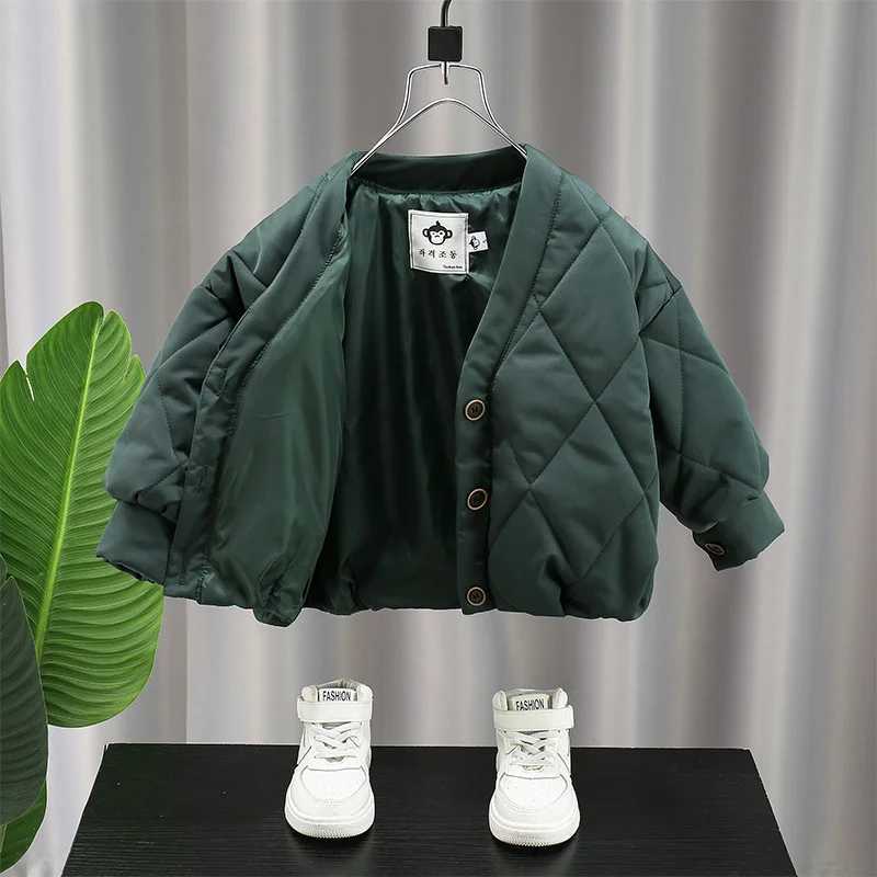 Boys outerwear cotton windproof outerwear elegant spring and autumn Christmas gift warm childrens clothing M241018