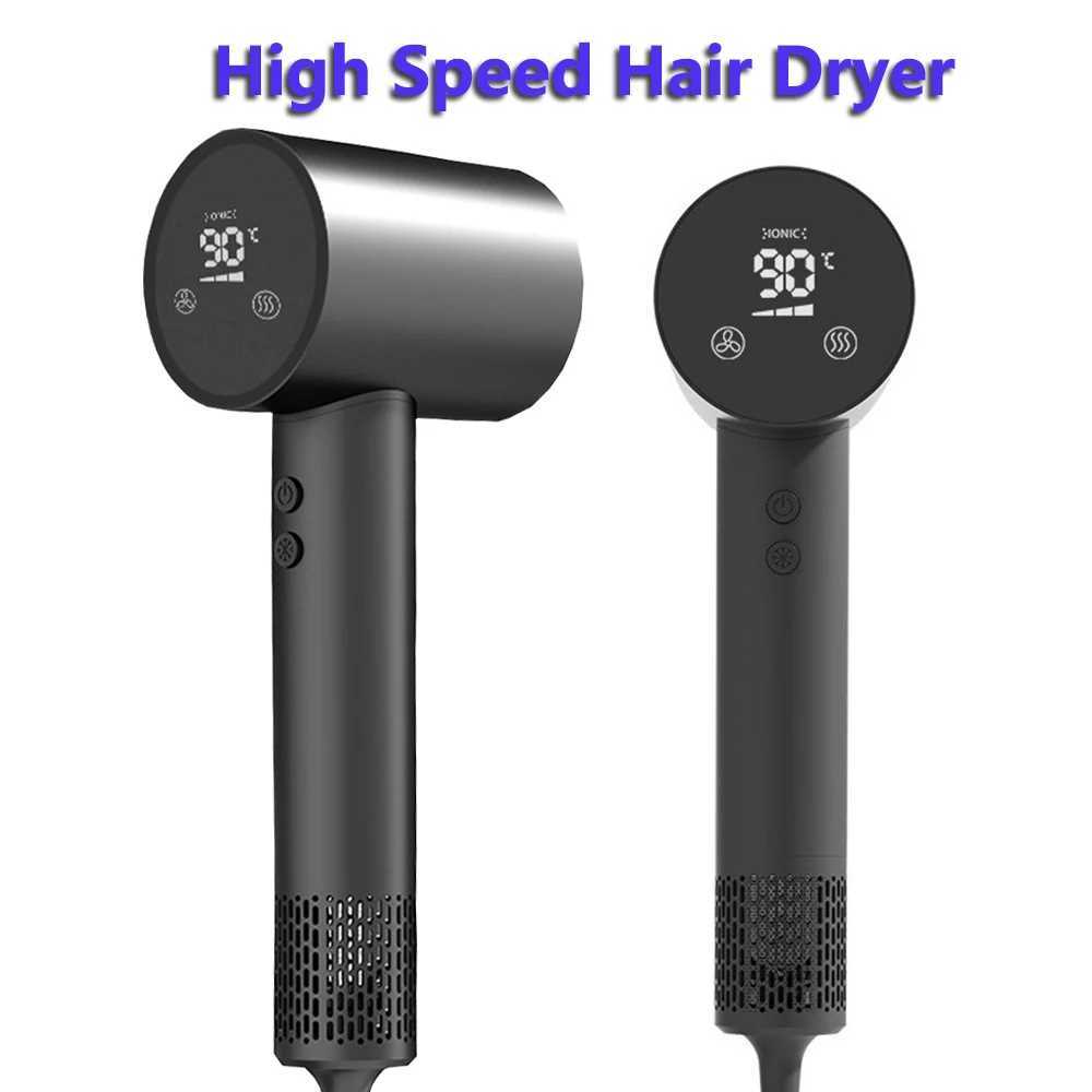 2024 professional negative ion hair dryer 110000rpm high-speed brushless hair dryer LED display screen household low-noise fast drying W241018