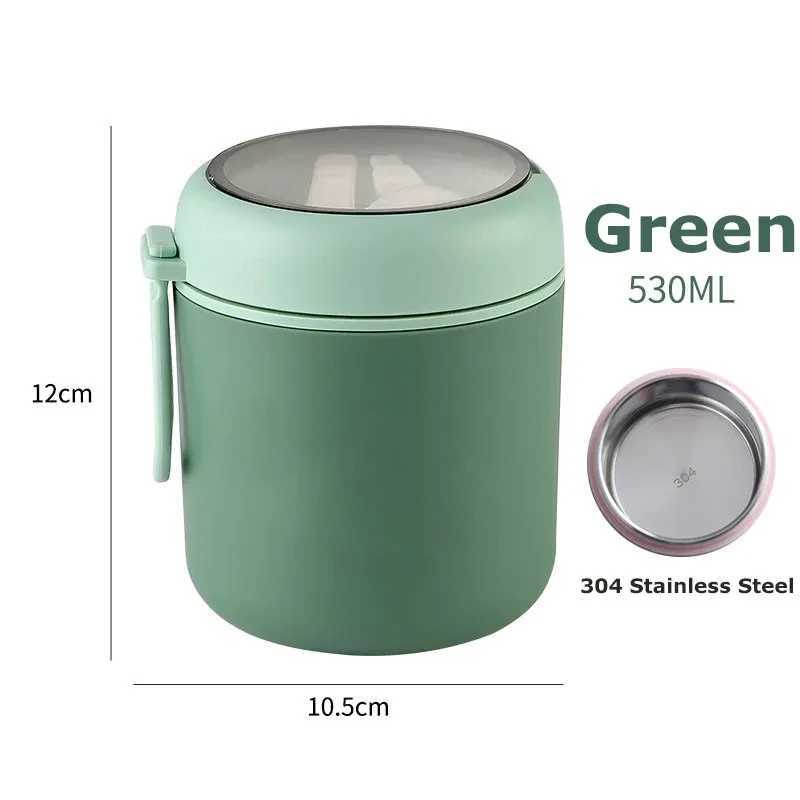 Bento Boxes 530ml/710ml Food Thermal Jar Insulated Soup Cup Thermos Containers Stainless Steel Lunch Box Thermo Keep Hot for School Children S2410185