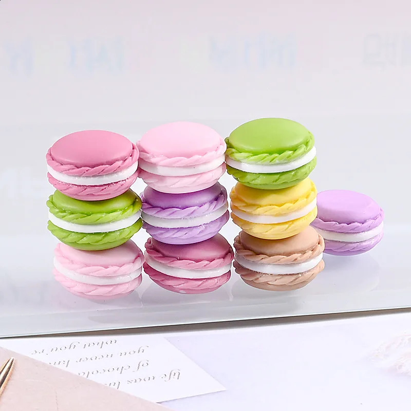 10pcslot Cute Macaron Cartoon Cookie Pendant Resin Food Charms for DIY Jewelry Making Accessories Handmade Earring Necklace 241010