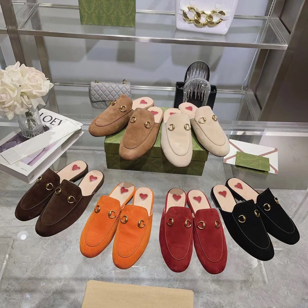 New fashion British style simple metal buckle women's loafers buckle mid-mouth comfortable flat single shoe bean shoes