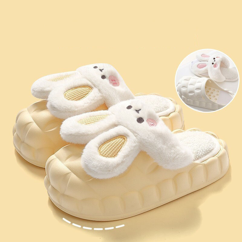 2024 New Plush Bag Slippers: Detachable, Waterproof, Autumn/Winter Cotton Slippers for Women