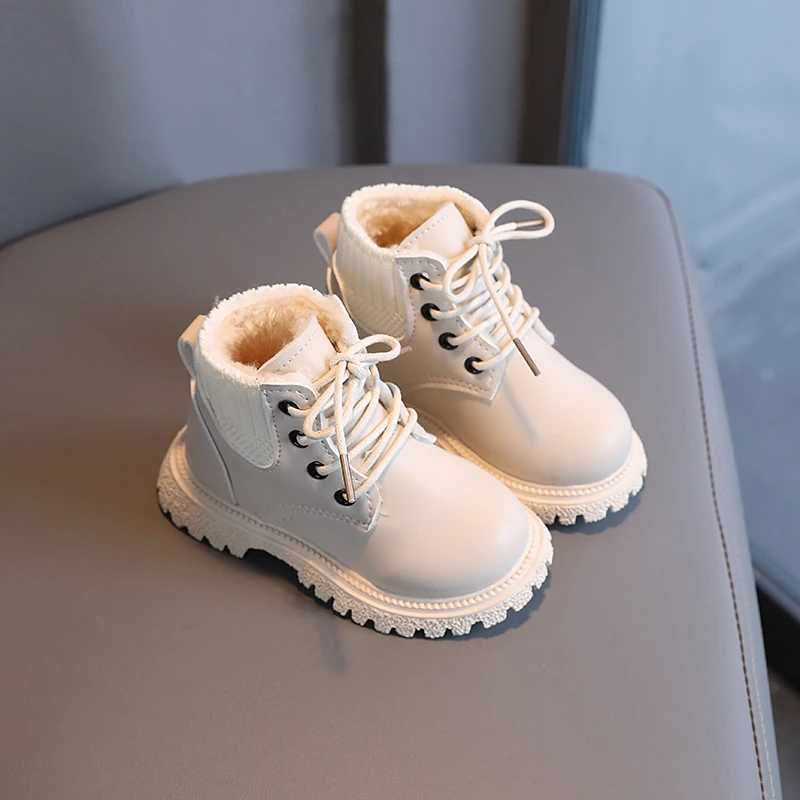 Boots Autumn and WinterToddlers Girls Shoes Kids Warm Plush Thick Cotton Boys and Girls Snow Boots Little Children Fashion Short Boots H241018