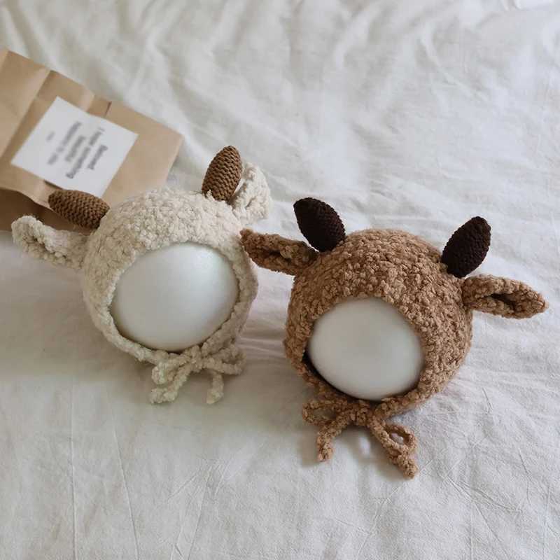 Autumn And Winter Baby Hat Cute Sweet Lamb Ear Plush Warm Soft Hat Baby Small Wool Hat Solid Ear Cap Hat Baby Accessories LX241018